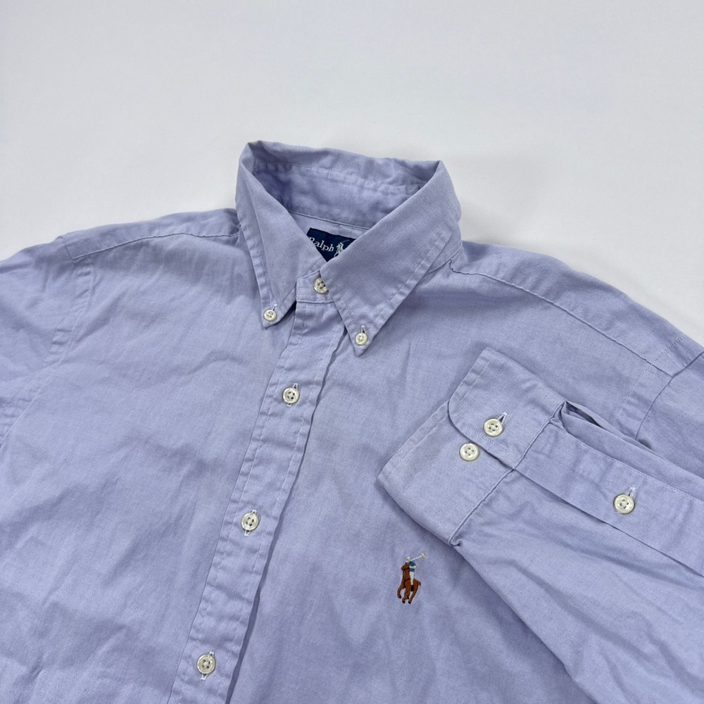 Ralph Lauren Mens Oxford Shirt 16 34/35‎ Purple Classic Fit Button Down Preppy